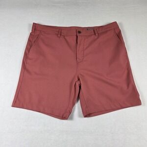 Mizzen+Main Baron Shorts Men's Sz 38x8 Pink Performance Lightweight Stretch Golf